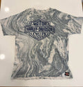 Grey and white marble tee
