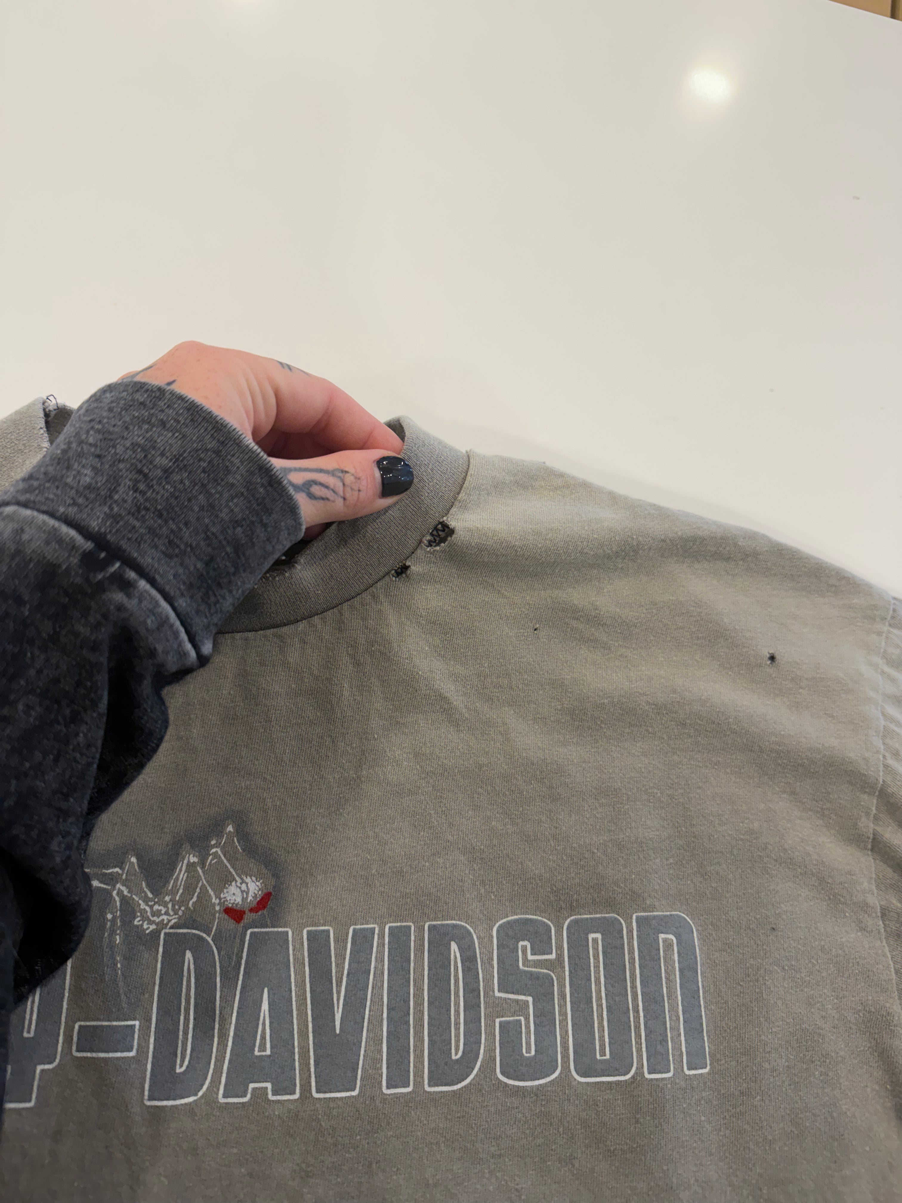 Grey/beige washed spider long sleeve