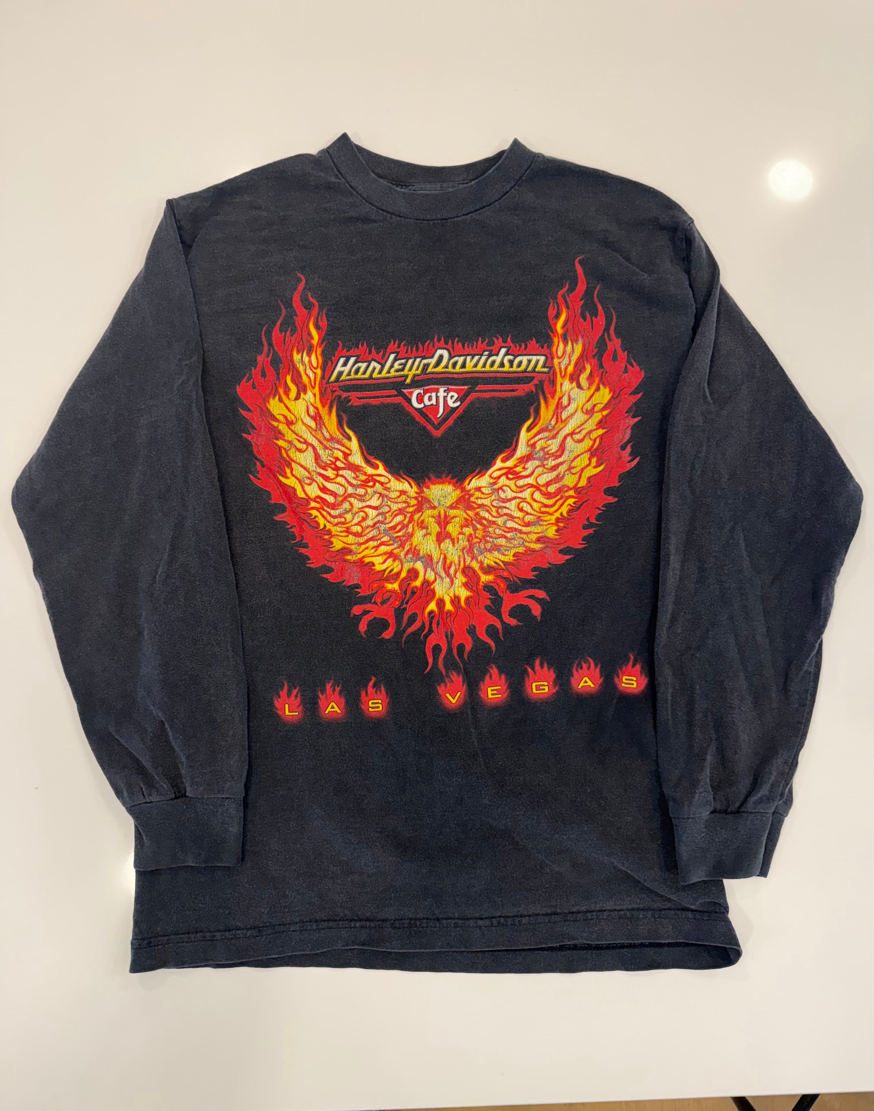 Las Vegas cafe flaming eagle long sleeve