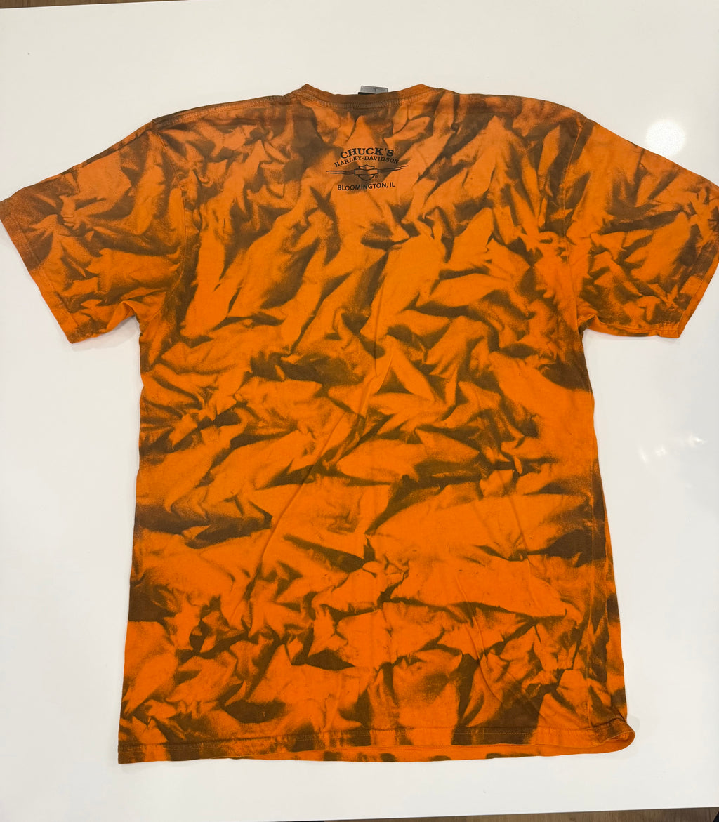 Orange tie dye tee