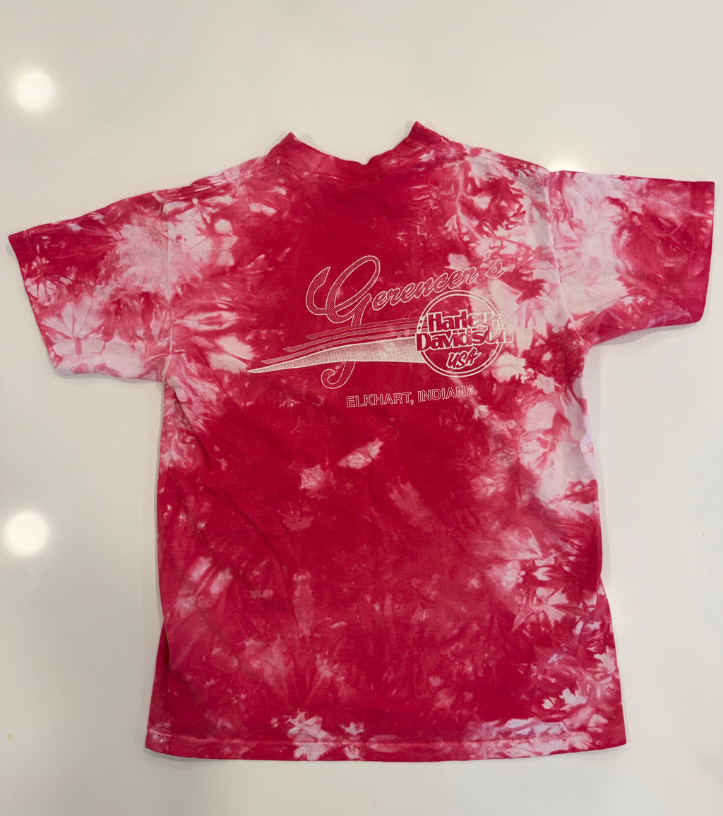 Elkhart Indiana pink tie dye tee