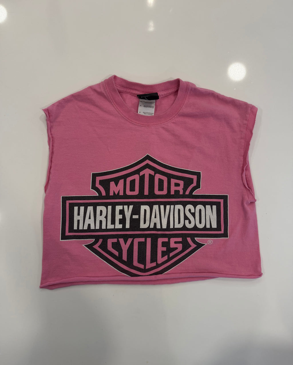 San Antonio TX pink cropped tee
