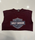 Manchester NH maroon cropped tee