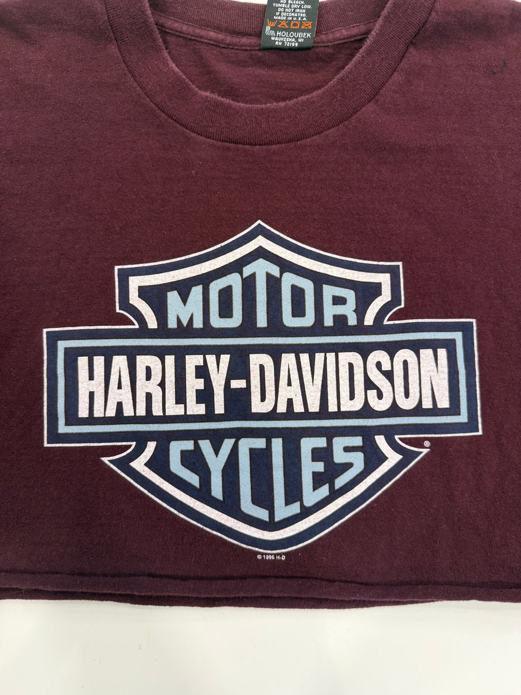 Manchester NH maroon cropped tee