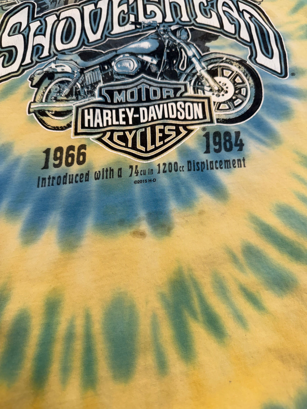 Rockford IL blue and yellow tie dye tee