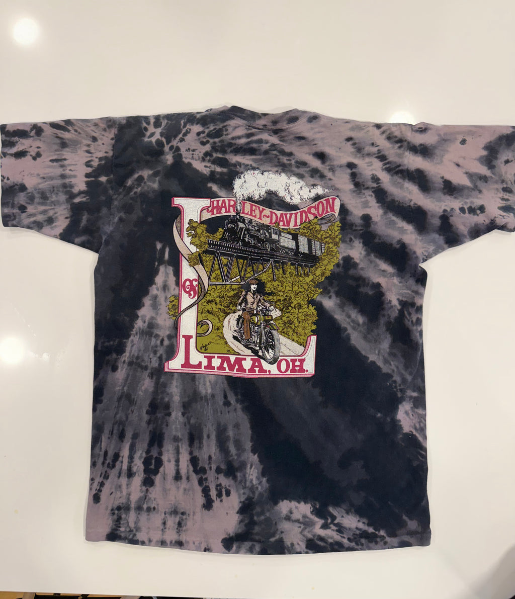 Ohio purple tie dye tee
