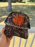 Barb wire silver hat chain (#2)