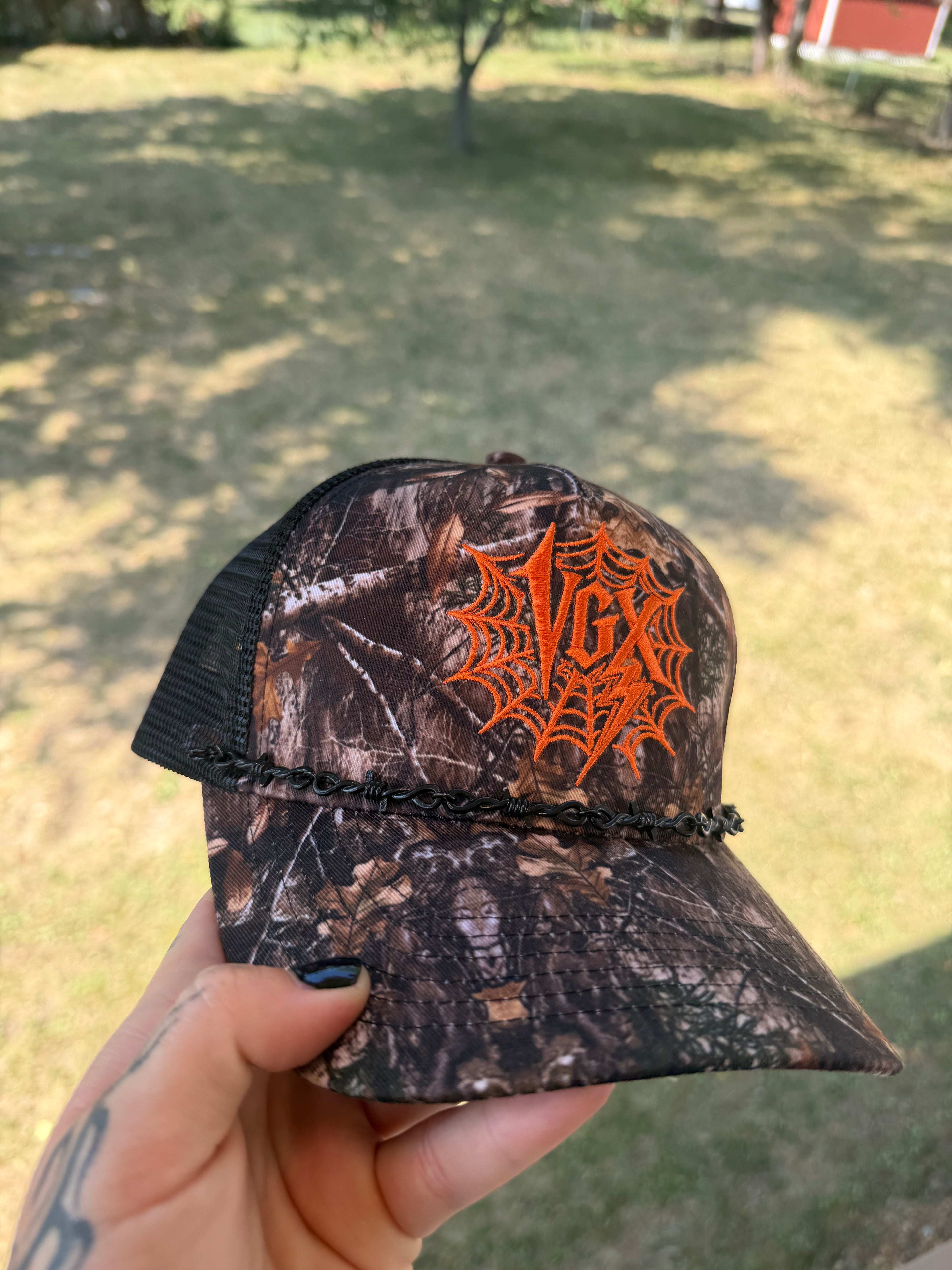 Black barb wire hat chain