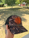Rough edged silver hat chain (#5)