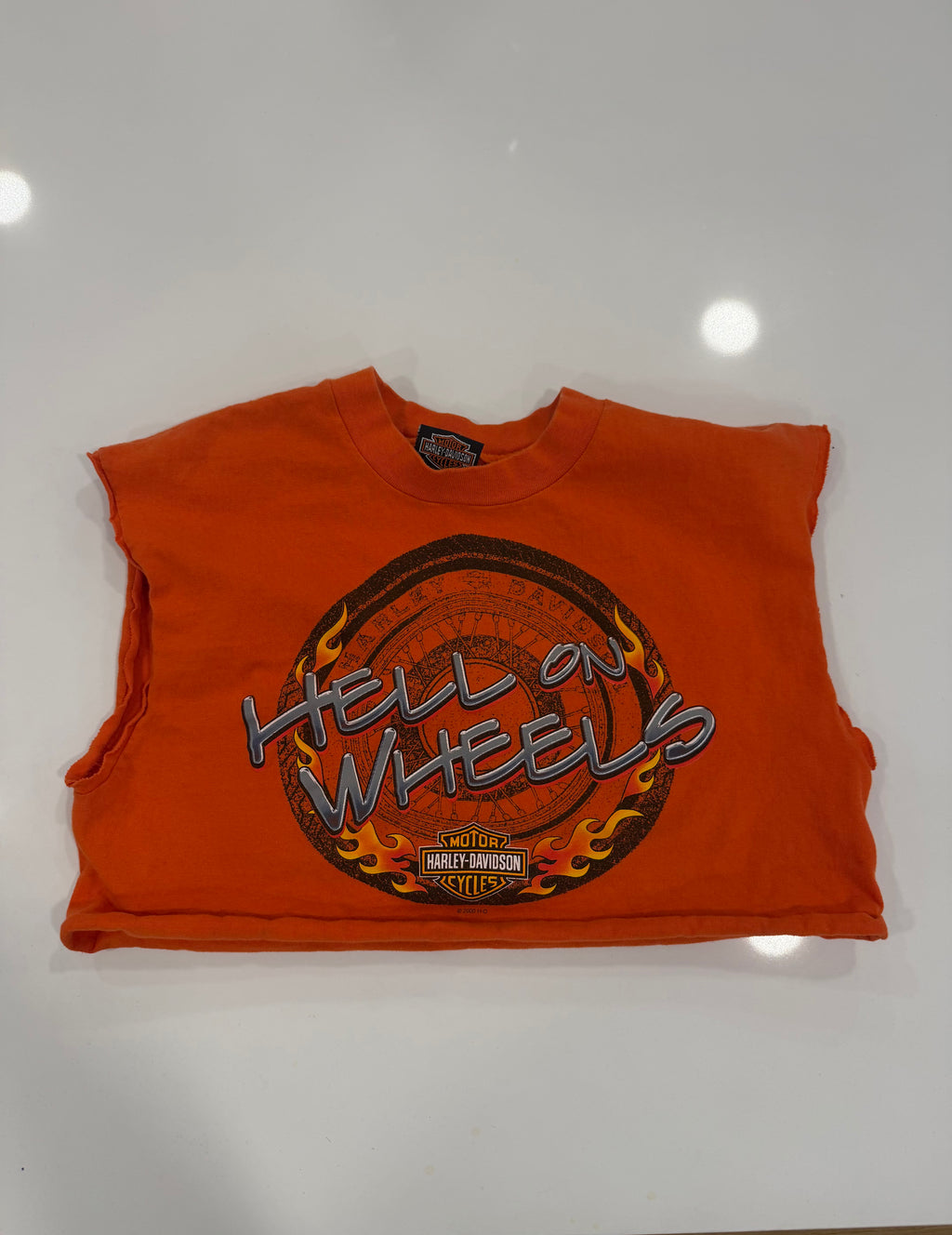 Orange Hell On Wheels tee