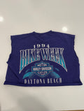 Purple and blue retro tee