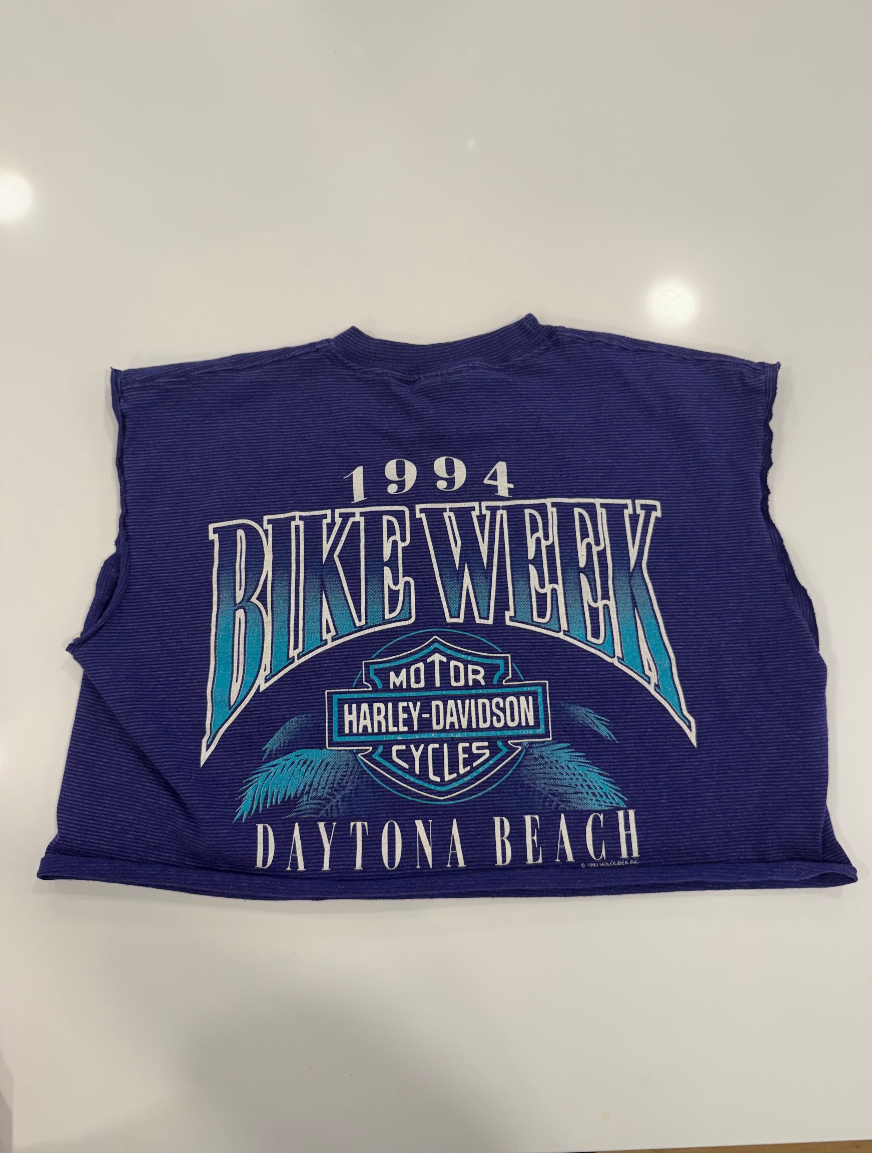 Purple and blue retro tee