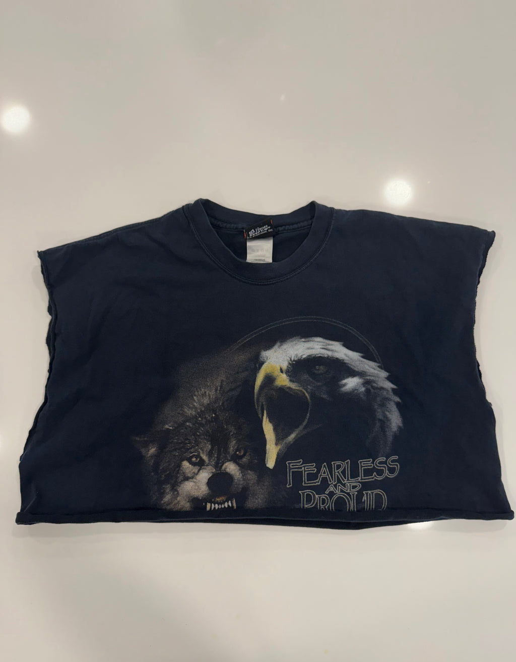 Fearless and proud eagle/wolf tee