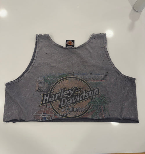 Bad to the bone grey acid wash tank