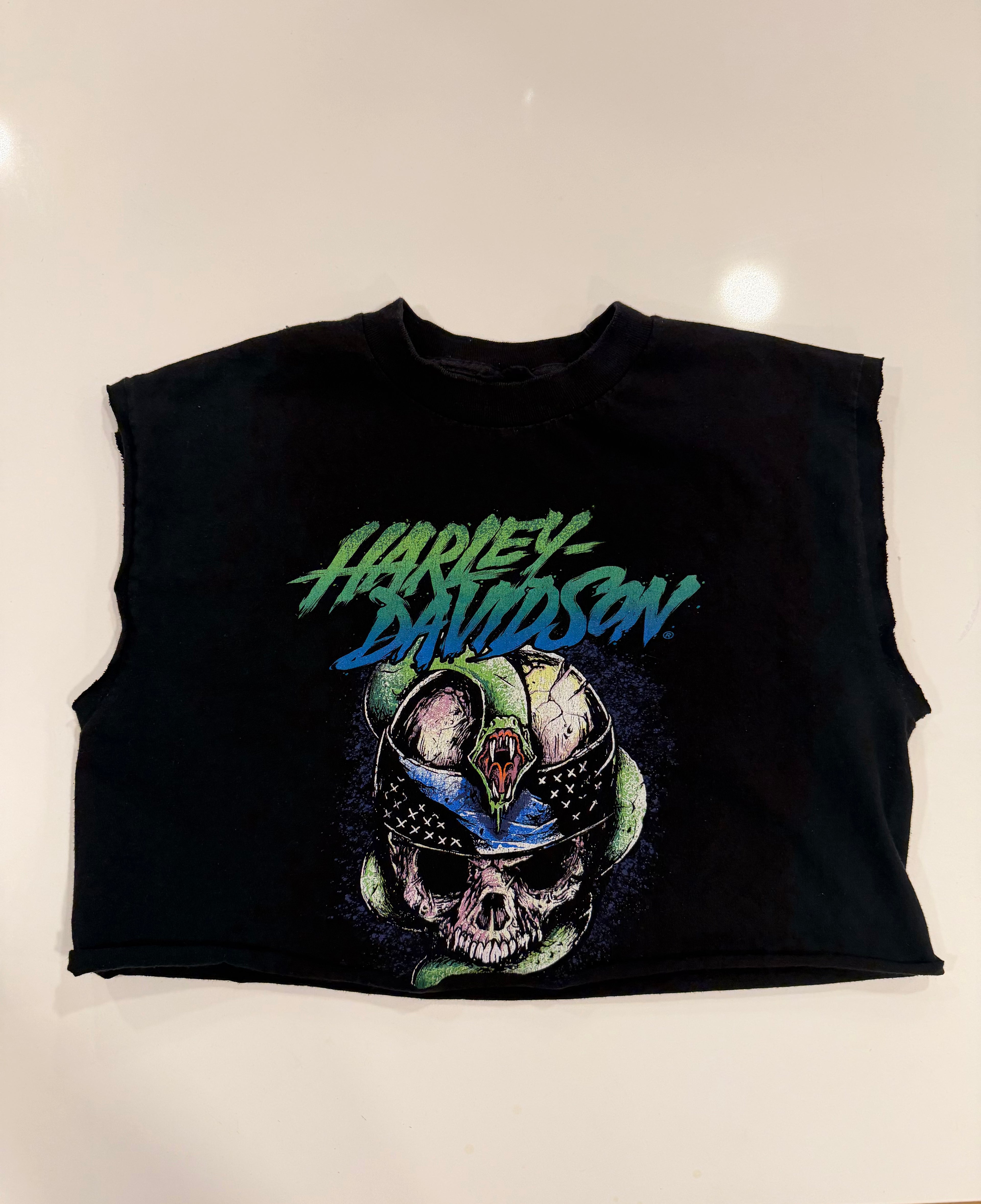 Neon snake/skull tee