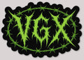 Neon green barb wire VGX sticker