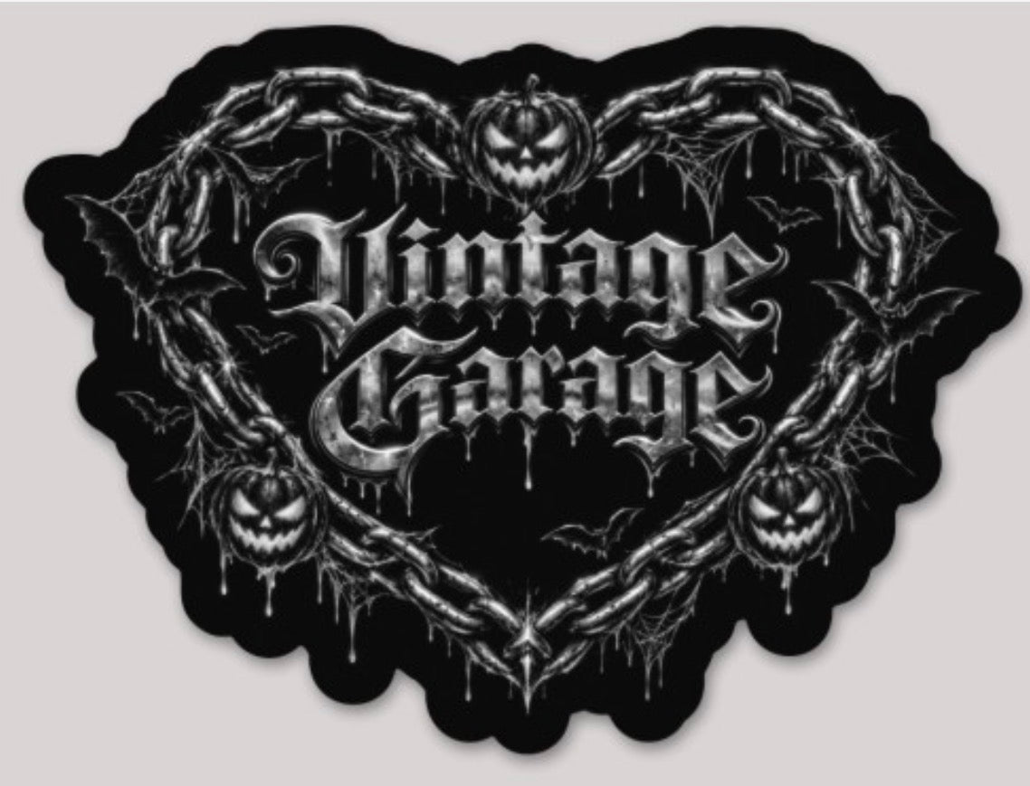 Grey halloween Vintage Garage sticker