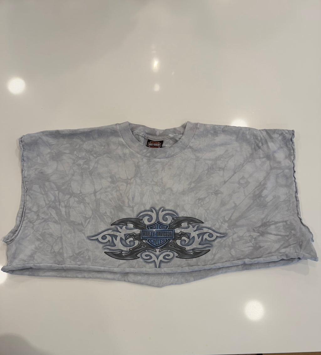 Brookyn Marble/tie dye cropped tee