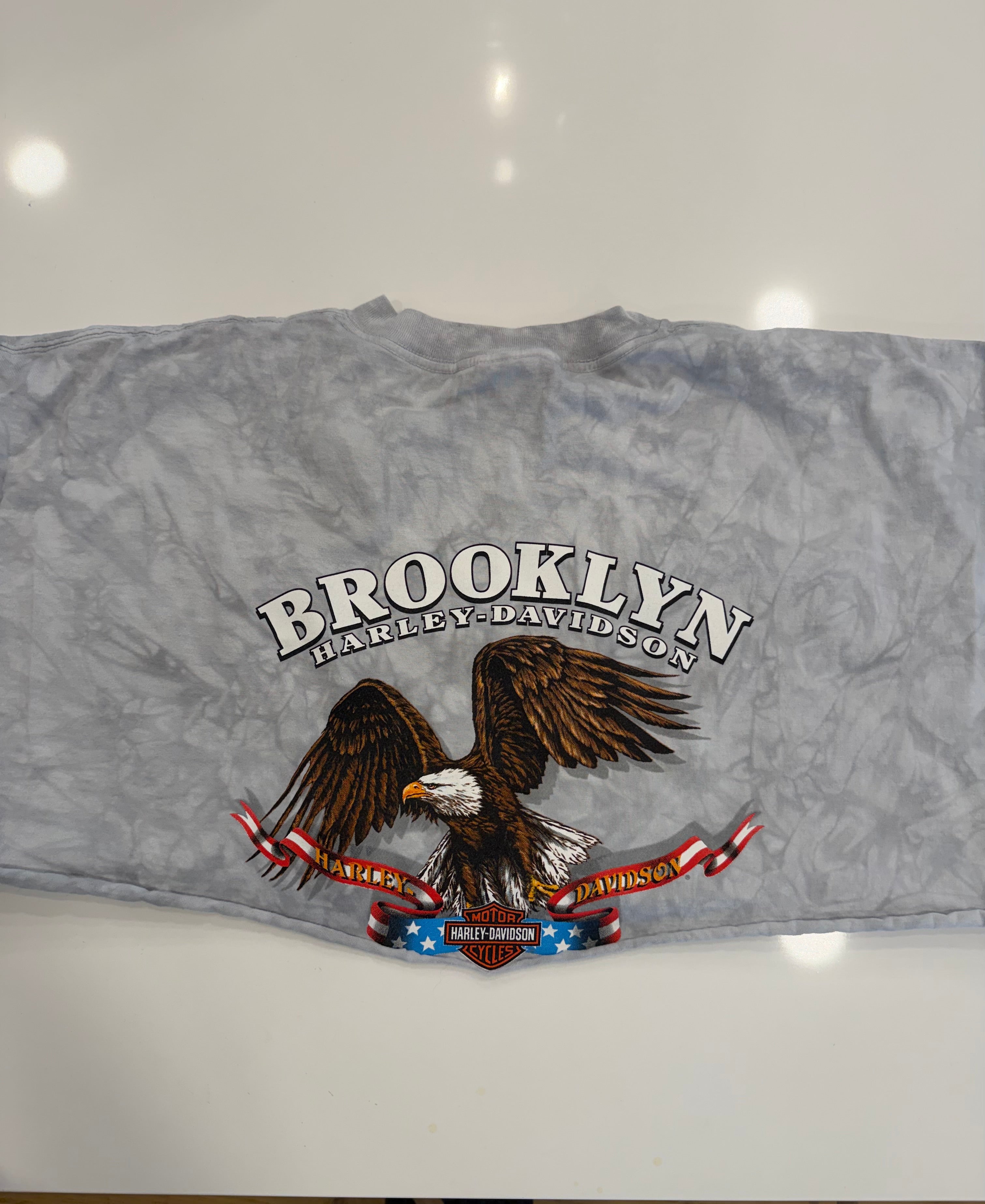 Brookyn Marble/tie dye cropped tee
