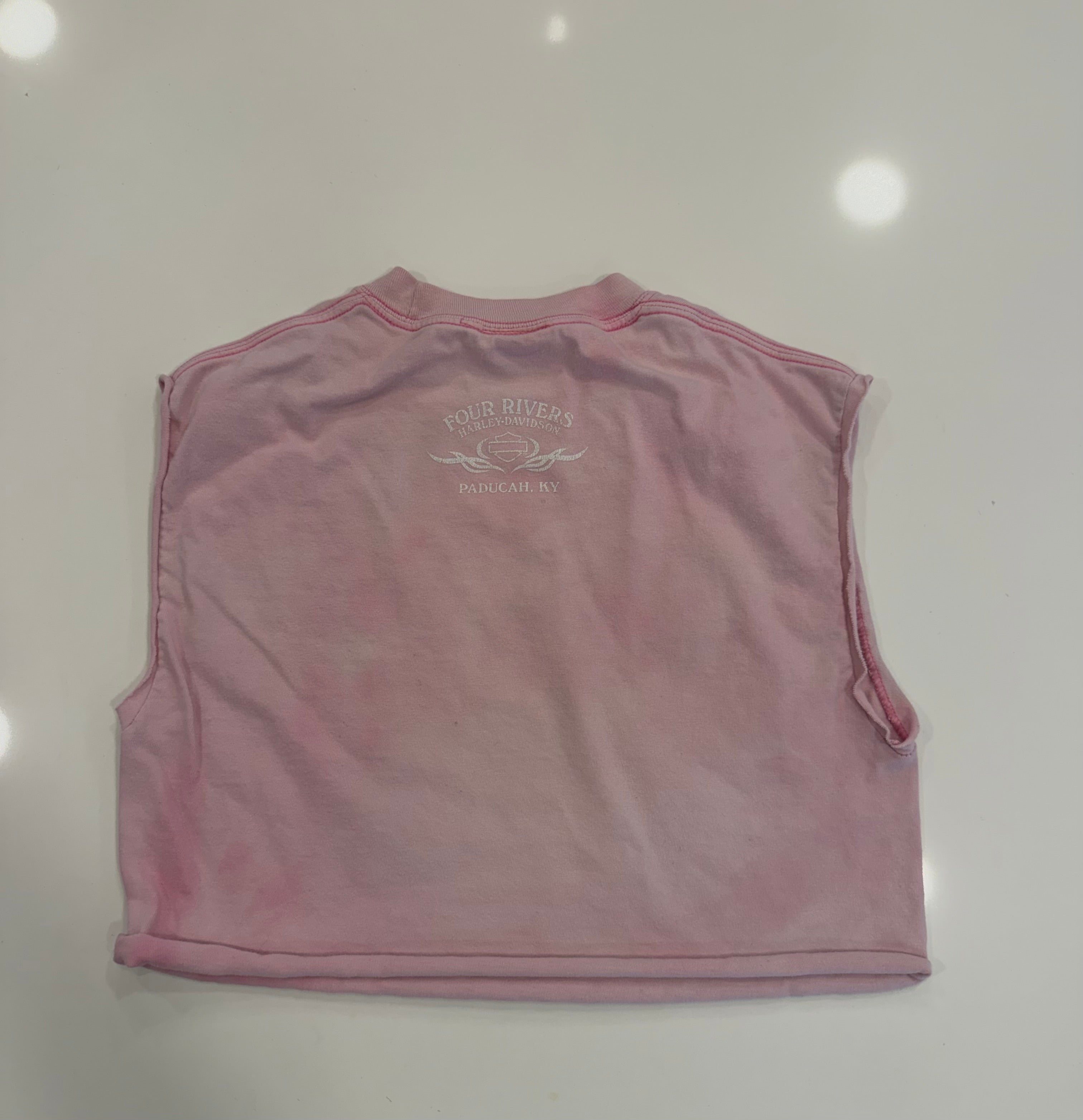 Kentucky light pink cropped tee