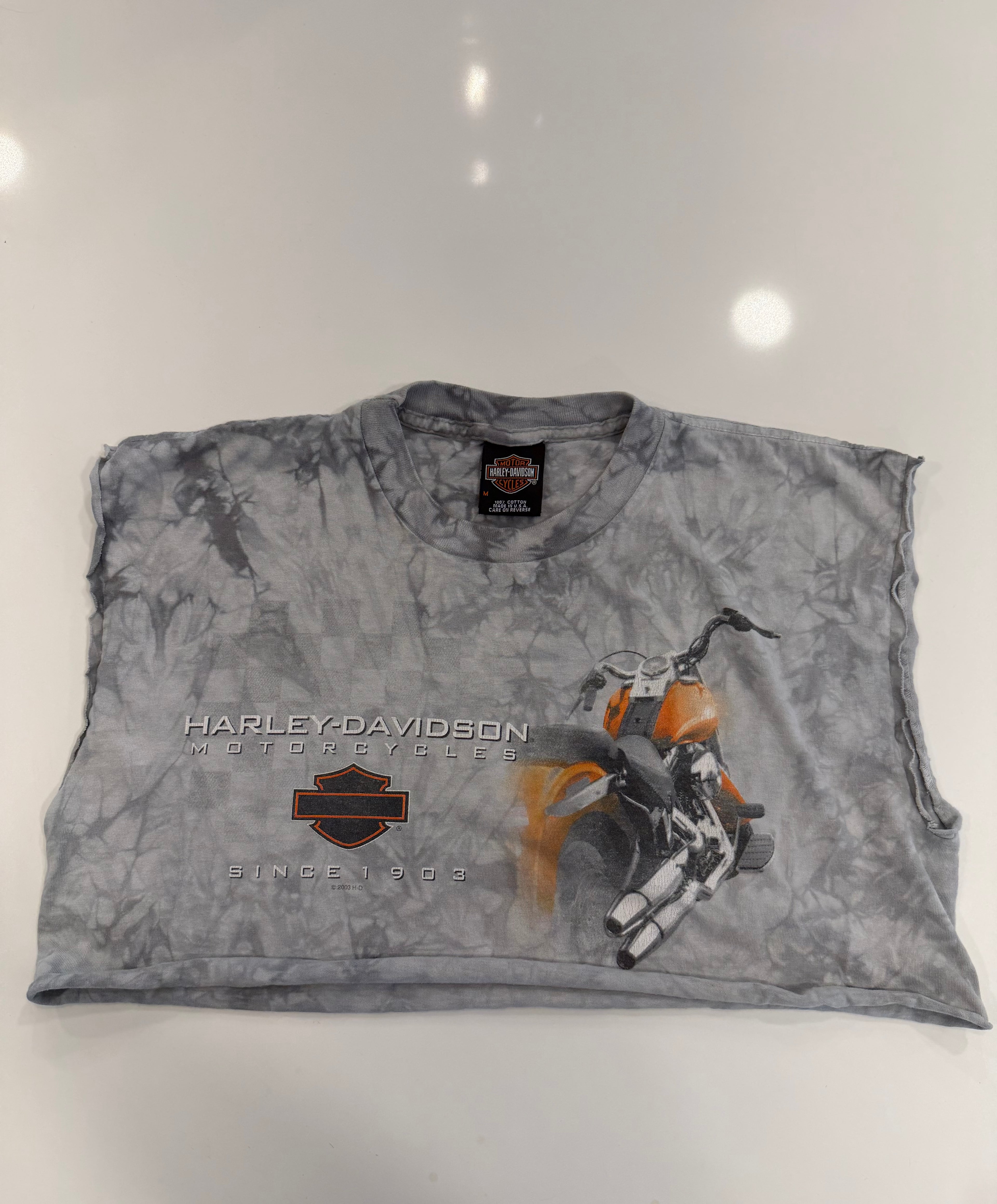 Arizona marble/tie dye cropped tee