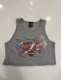Merica grey cropped tank