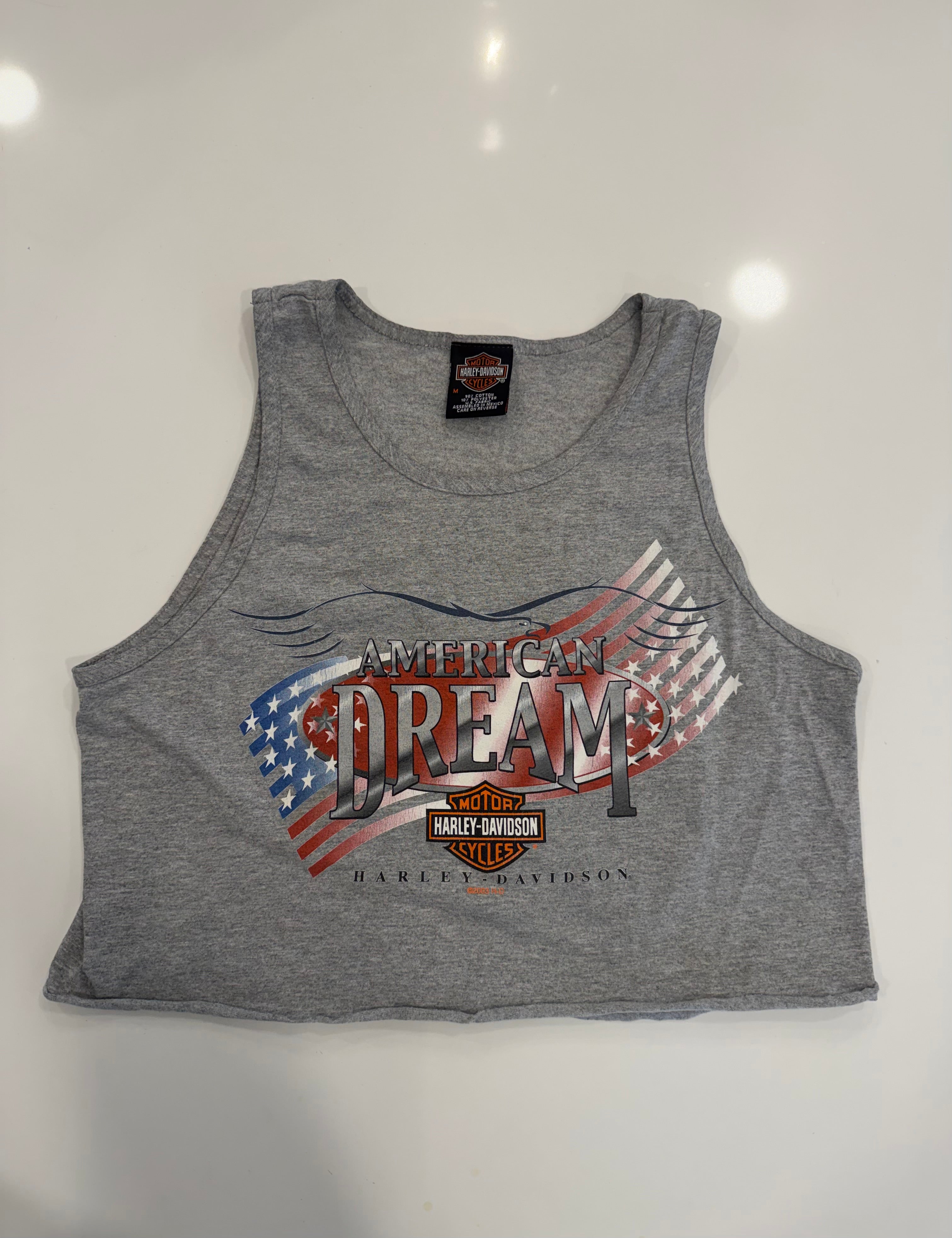 Merica grey cropped tank
