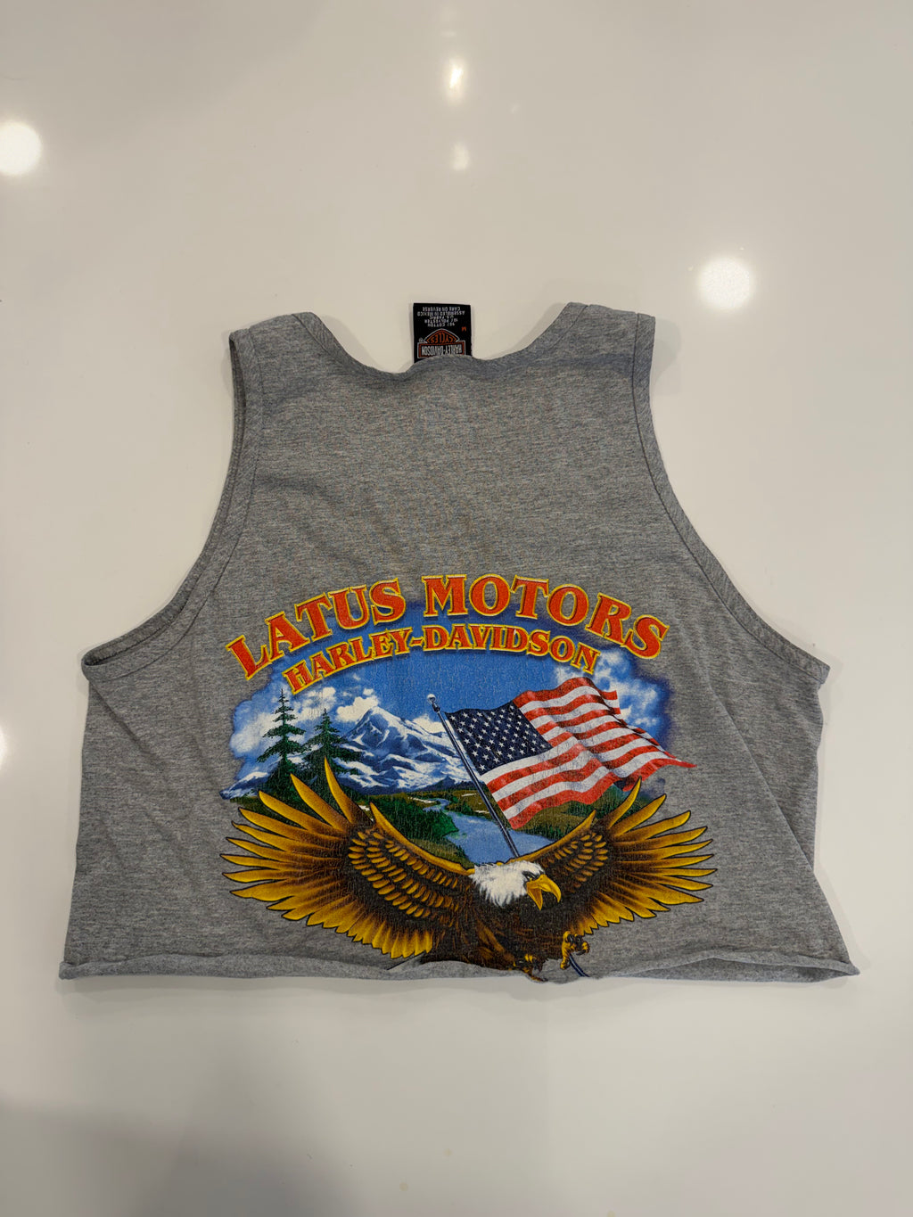 Merica grey cropped tank