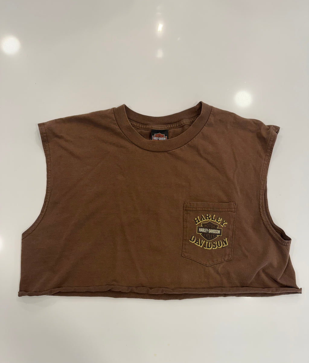 WI brown cropped tee