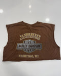 WI brown cropped tee