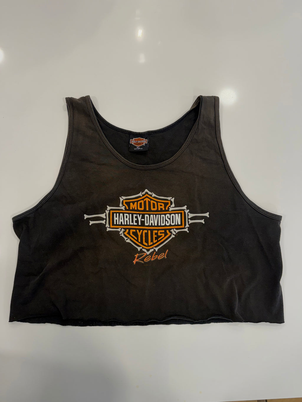 Rebel bones Illinois cropped tank