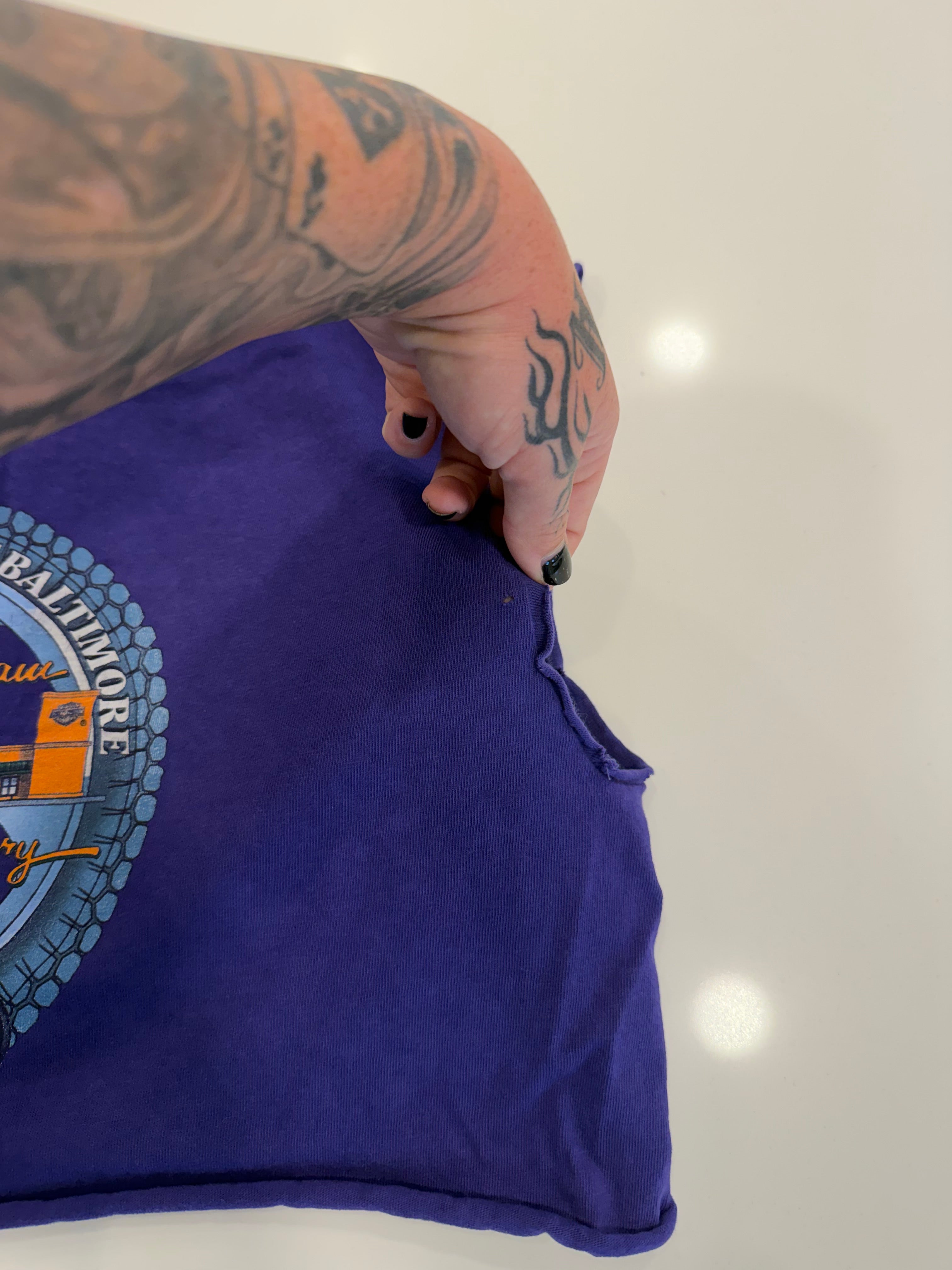 Baltimore purple cropped tee