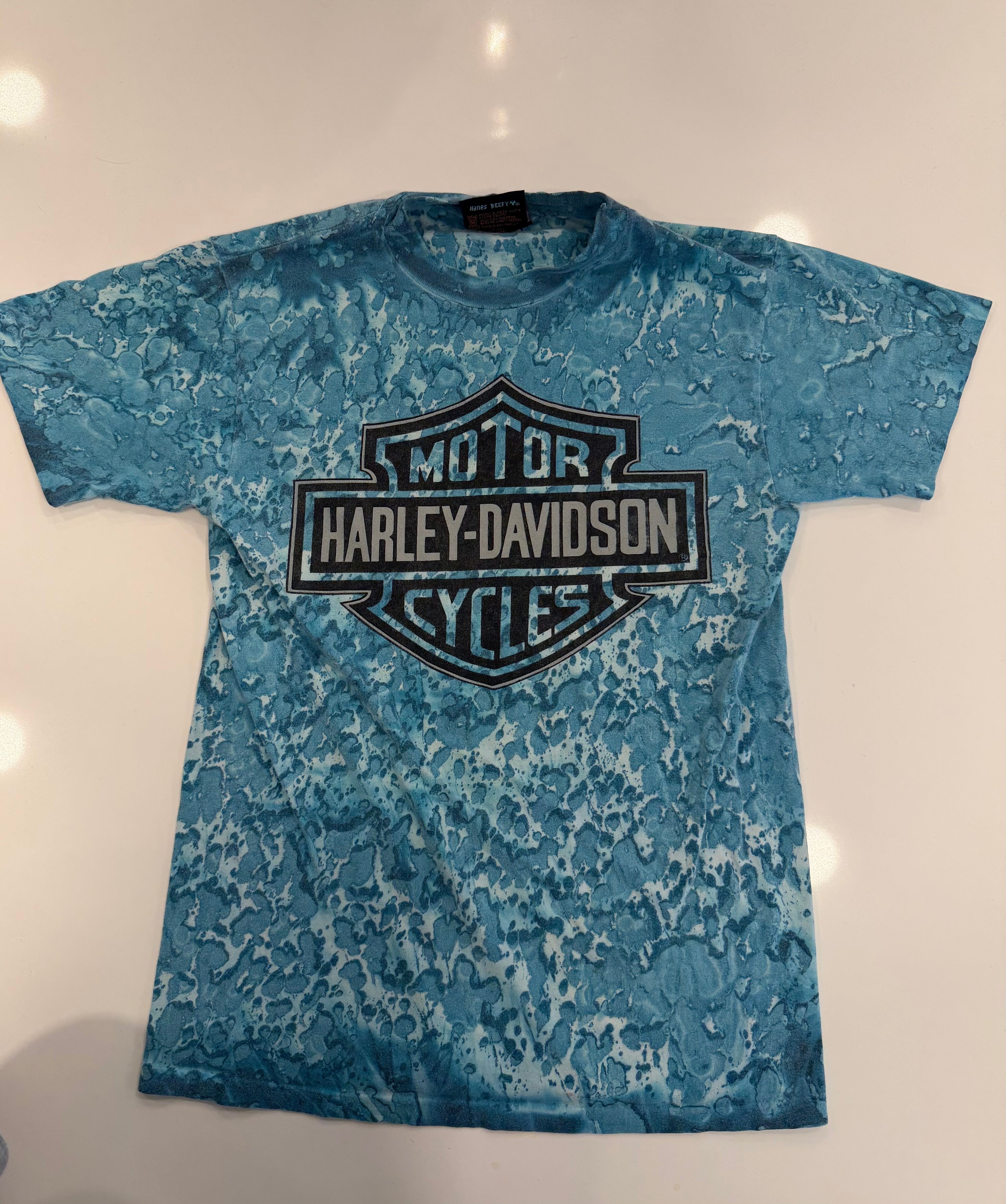 Illnois blue acid/tie dye T shirt