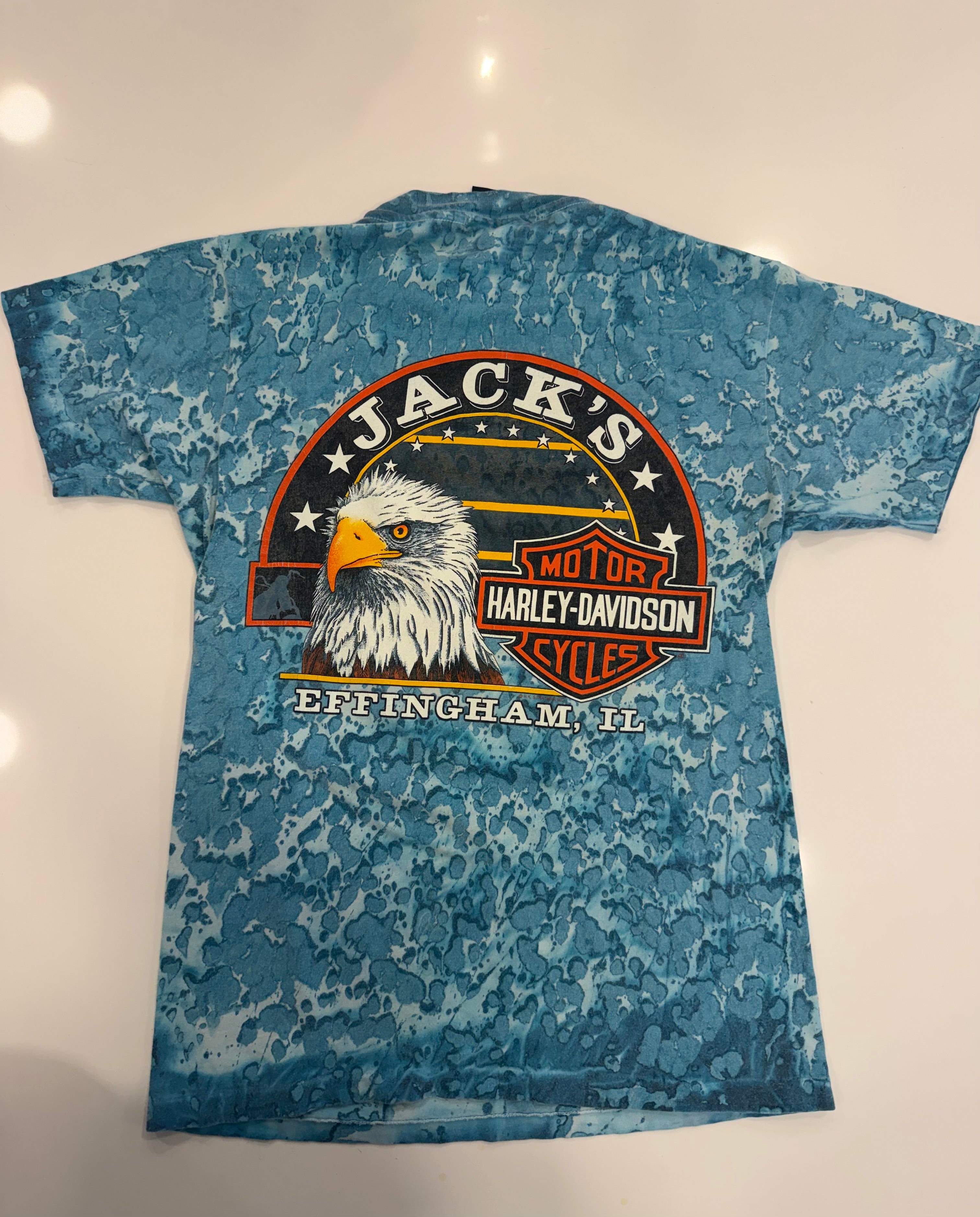 Illnois blue acid/tie dye T shirt