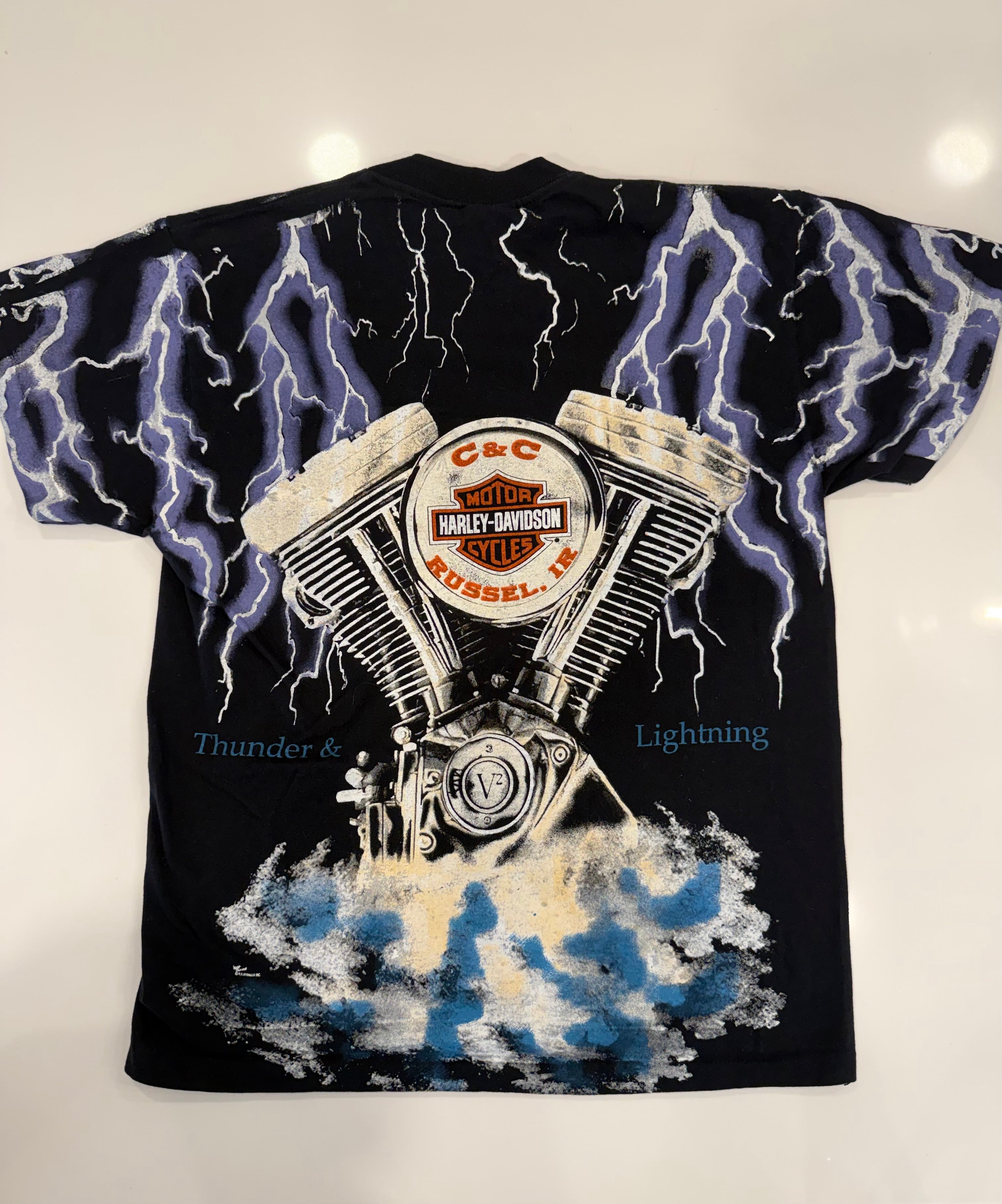 Thunder and lightening bolt T shirt