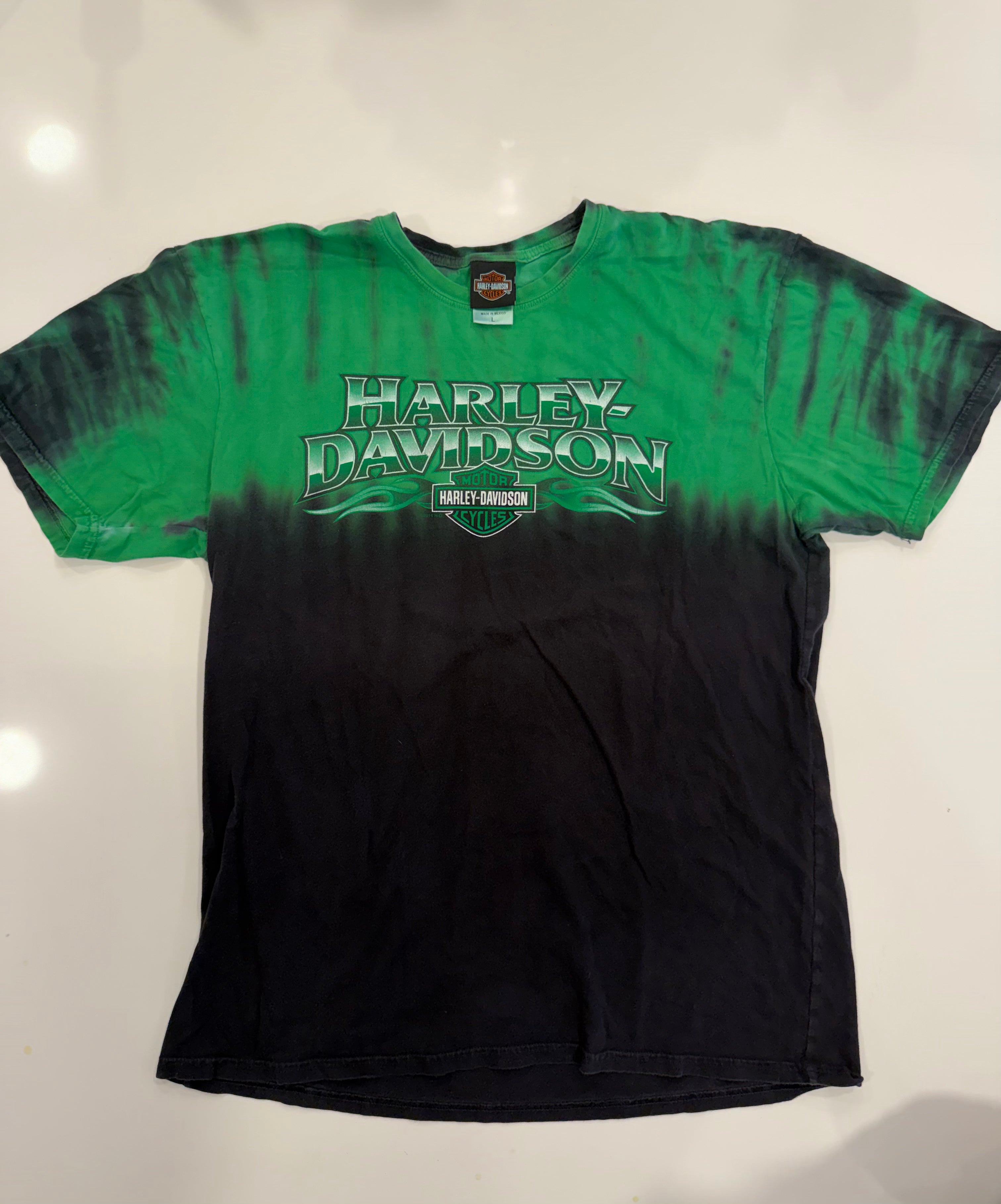 Indianapolis green tie dye tee