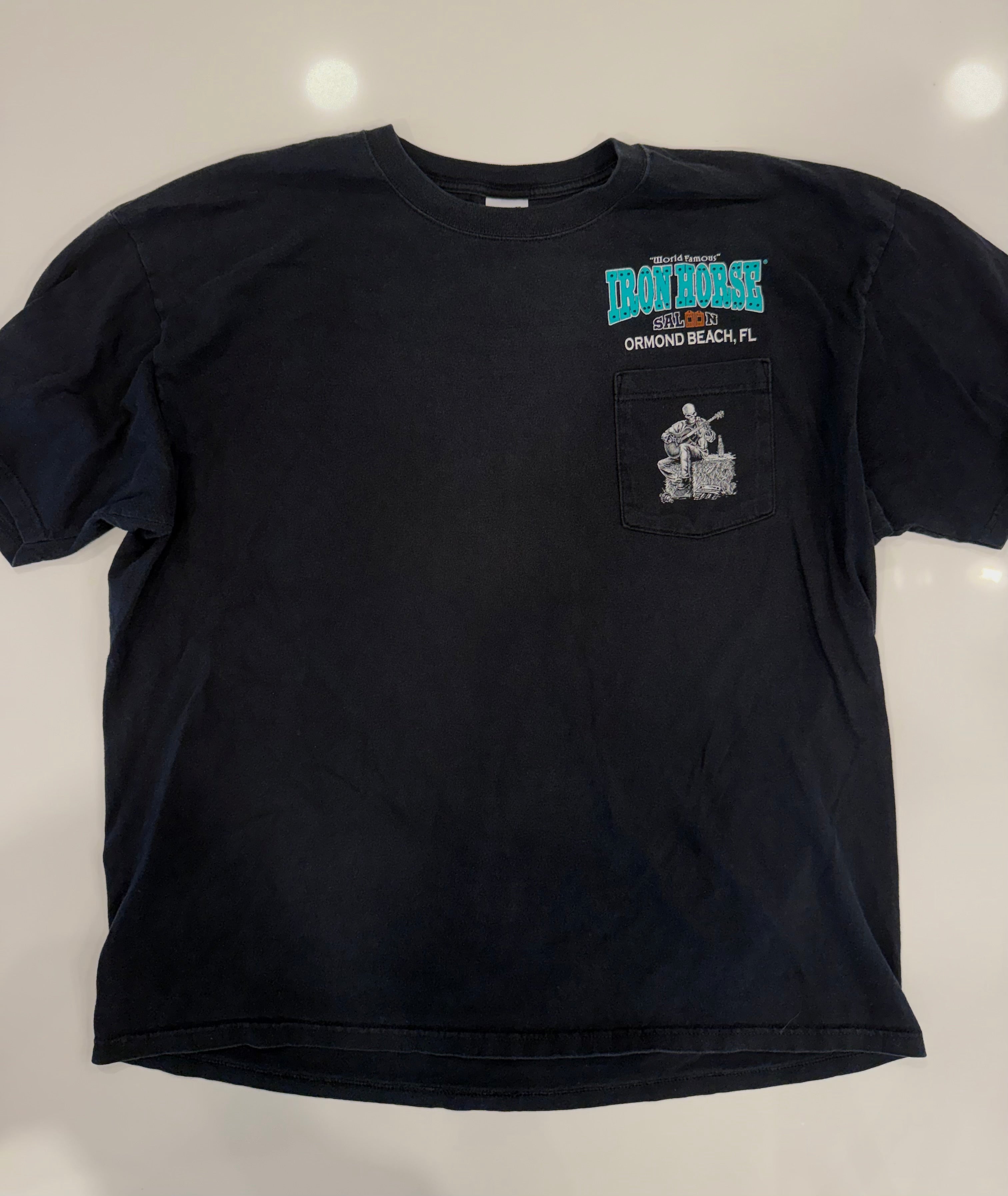 Teal Iron Horse saloon T shirt