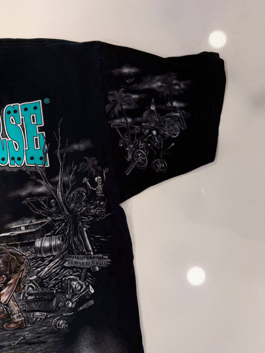 Teal Iron Horse saloon T shirt