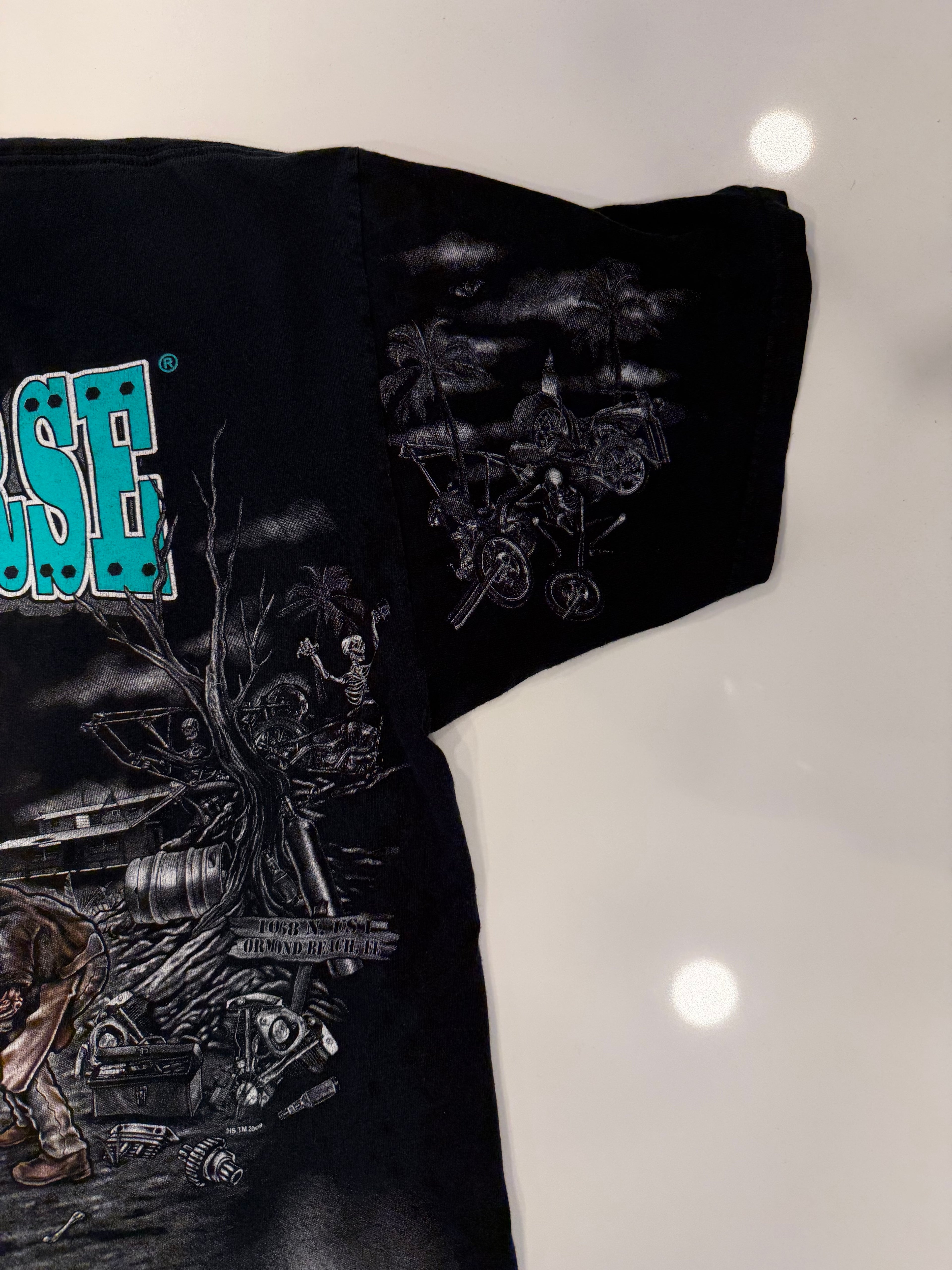 Teal Iron Horse saloon T shirt