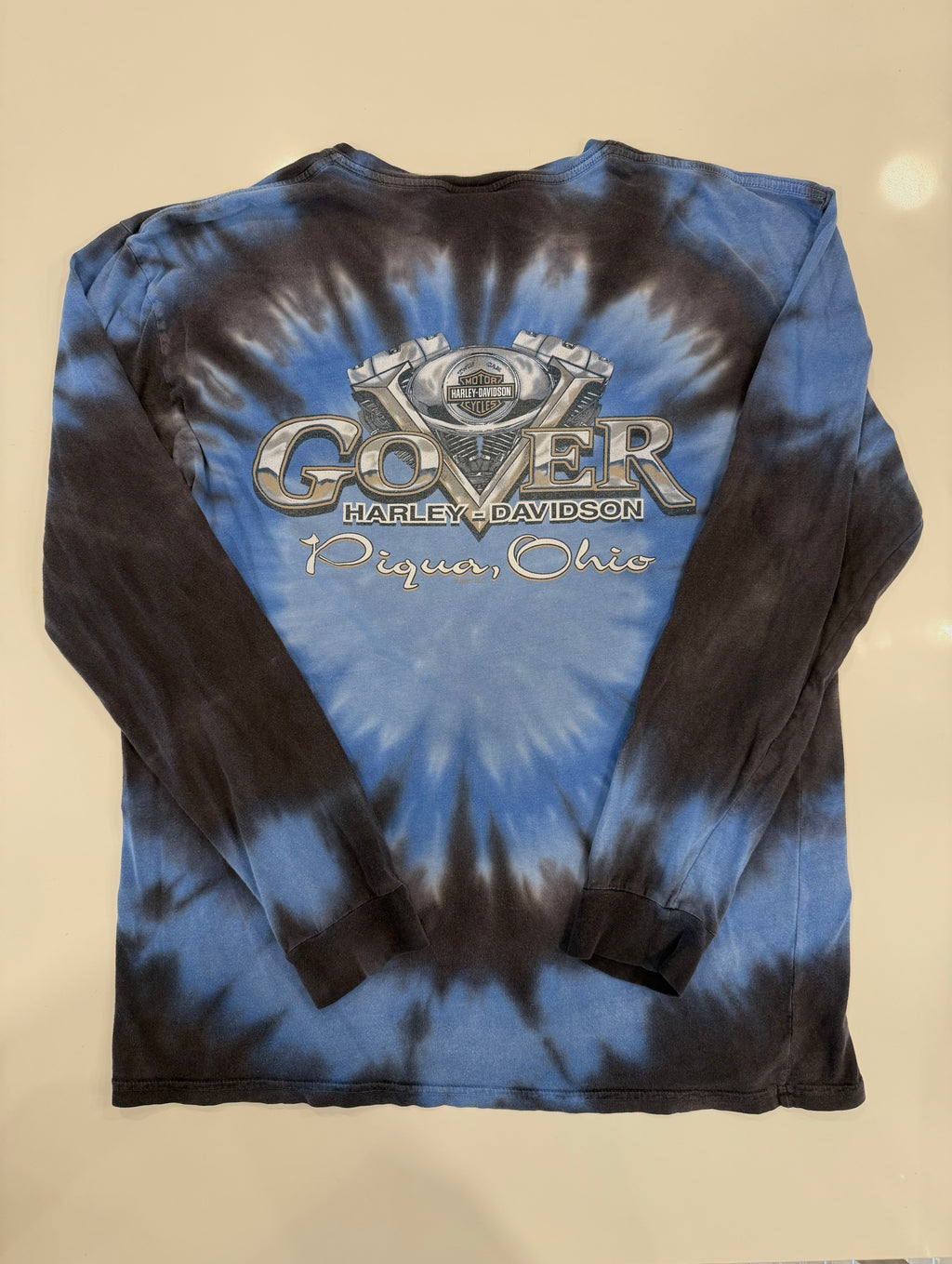 Ohio blue tie dye long sleeve