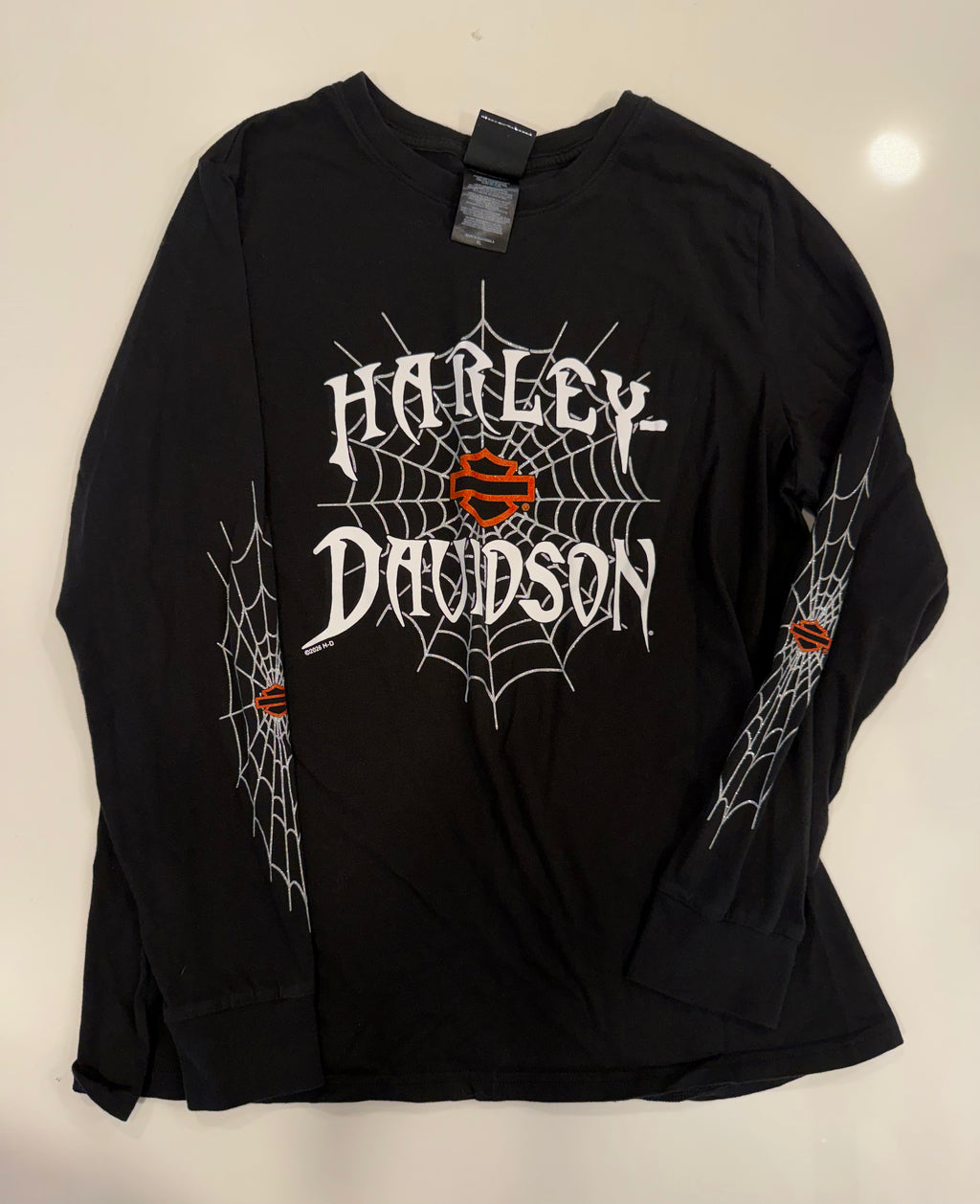 Womens glitter spider web long sleeve