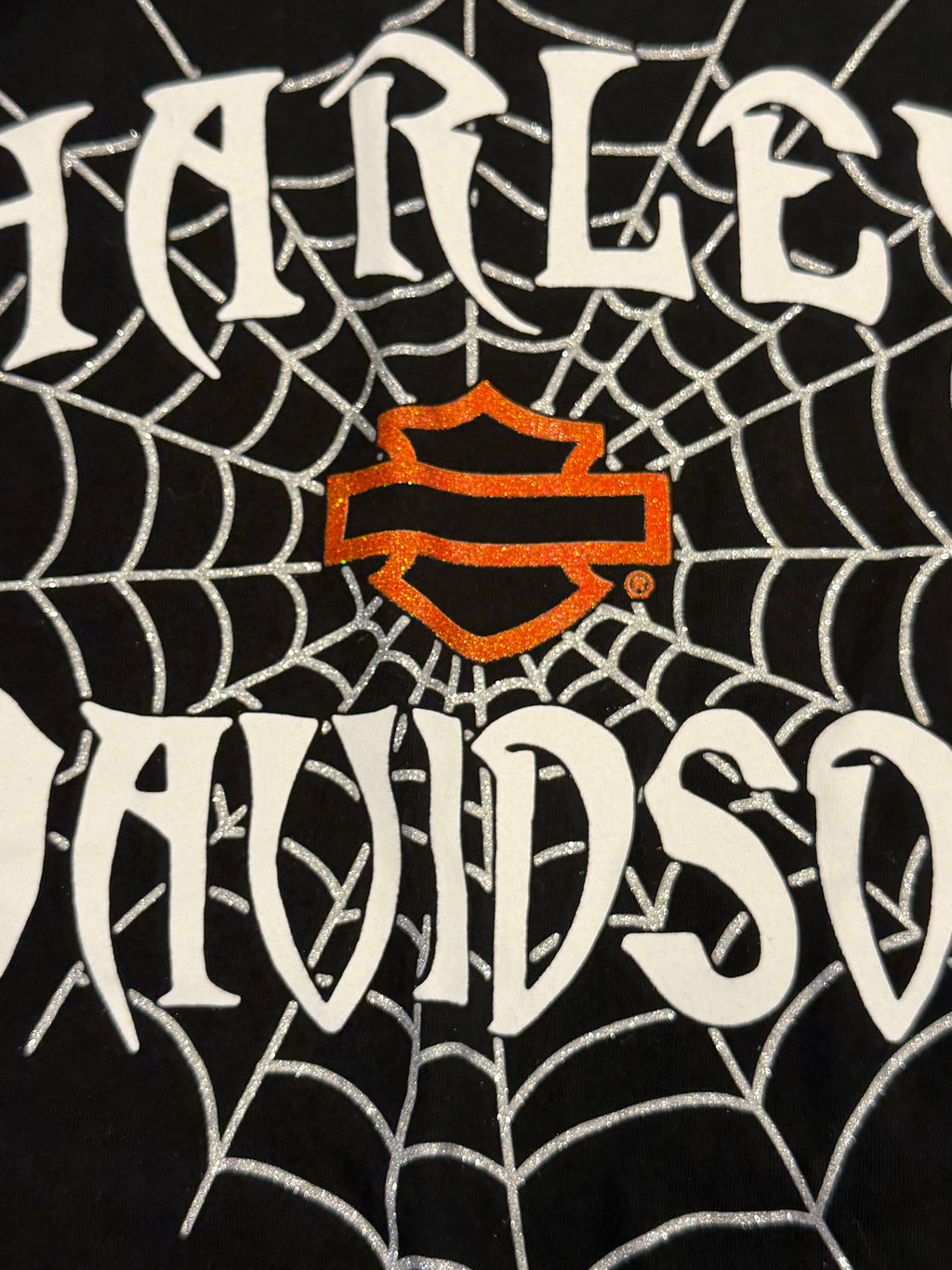 Womens glitter spider web long sleeve