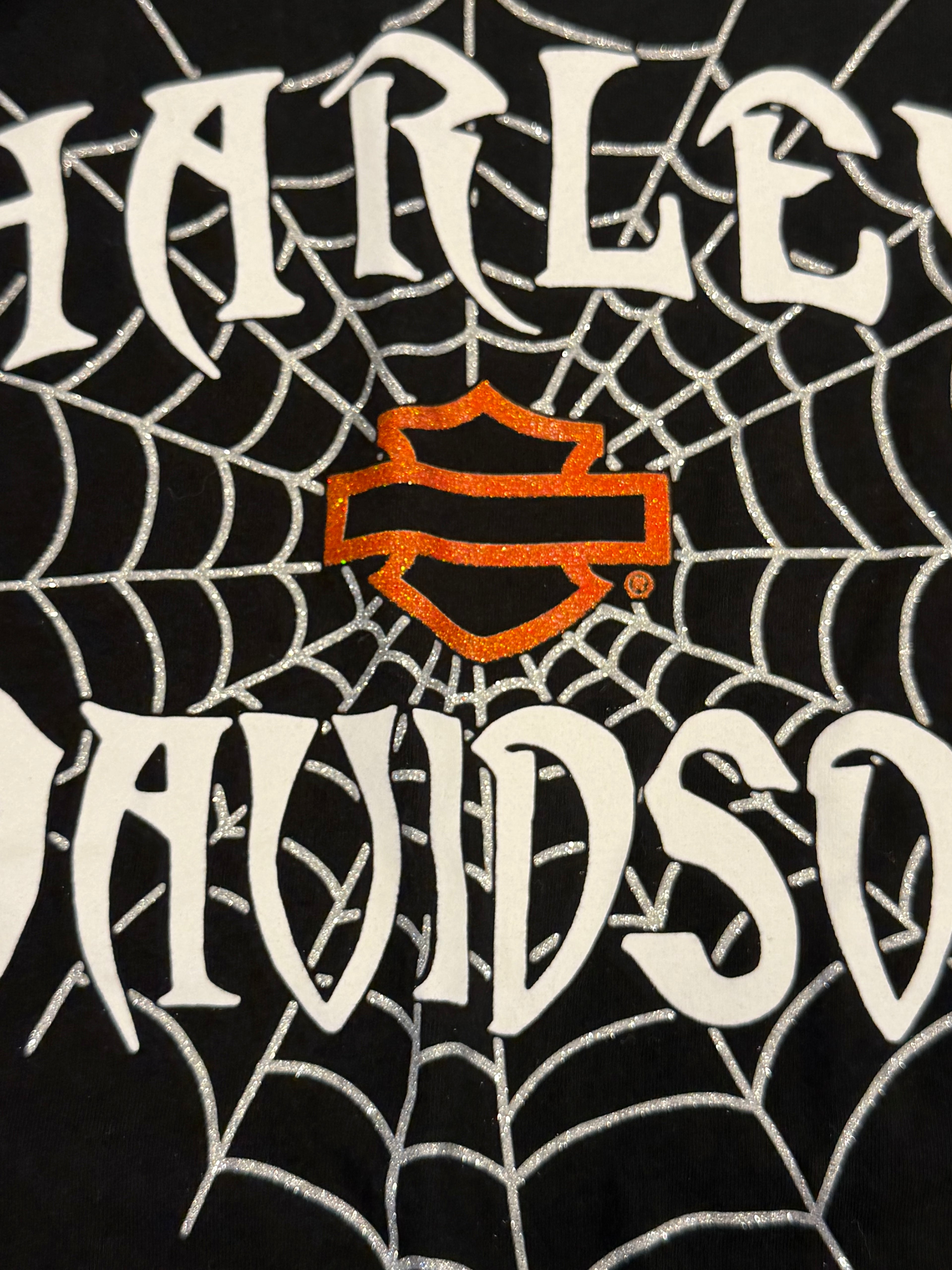 Womens glitter spider web long sleeve