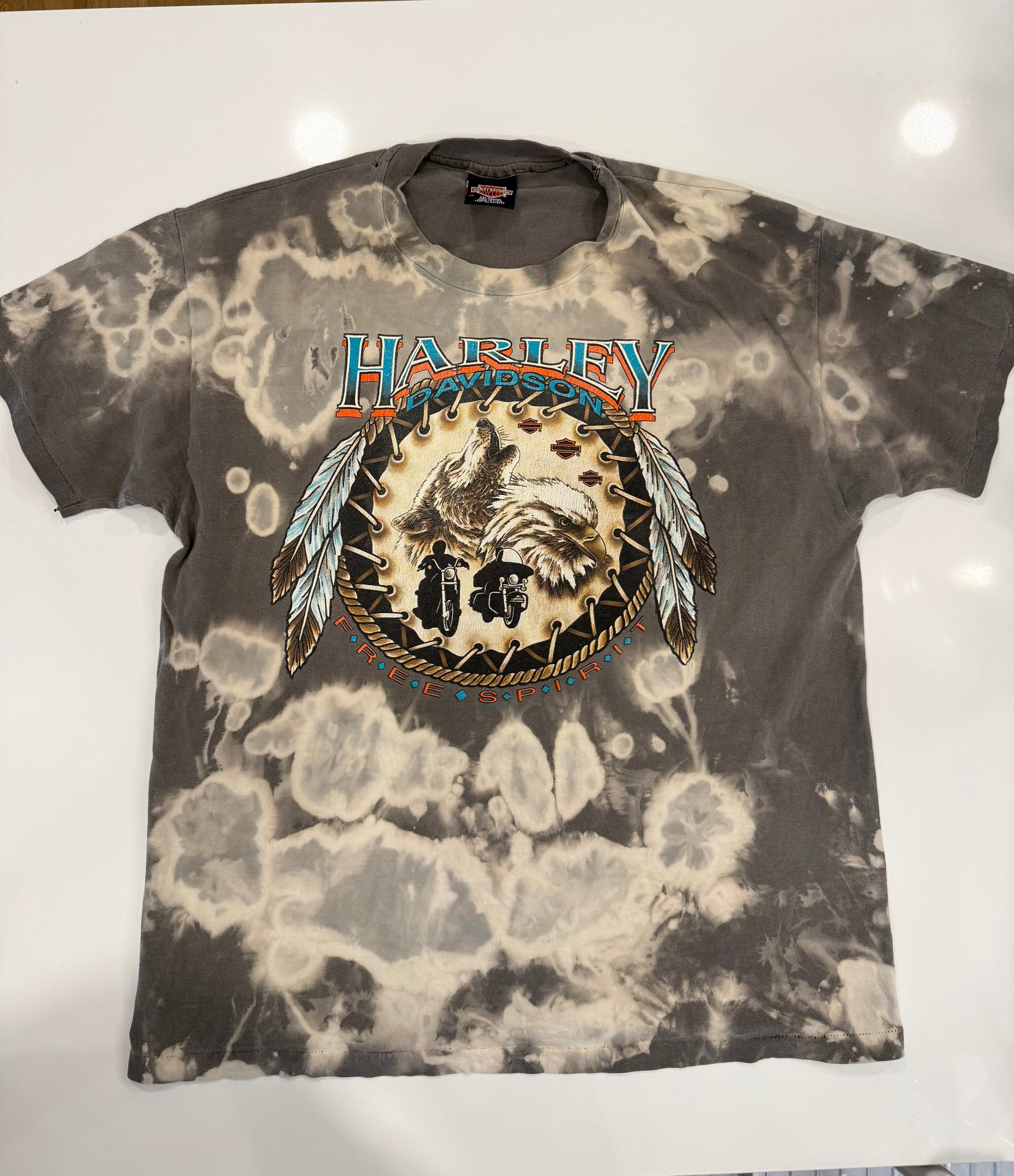 Texas wolf tie dye T shirt
