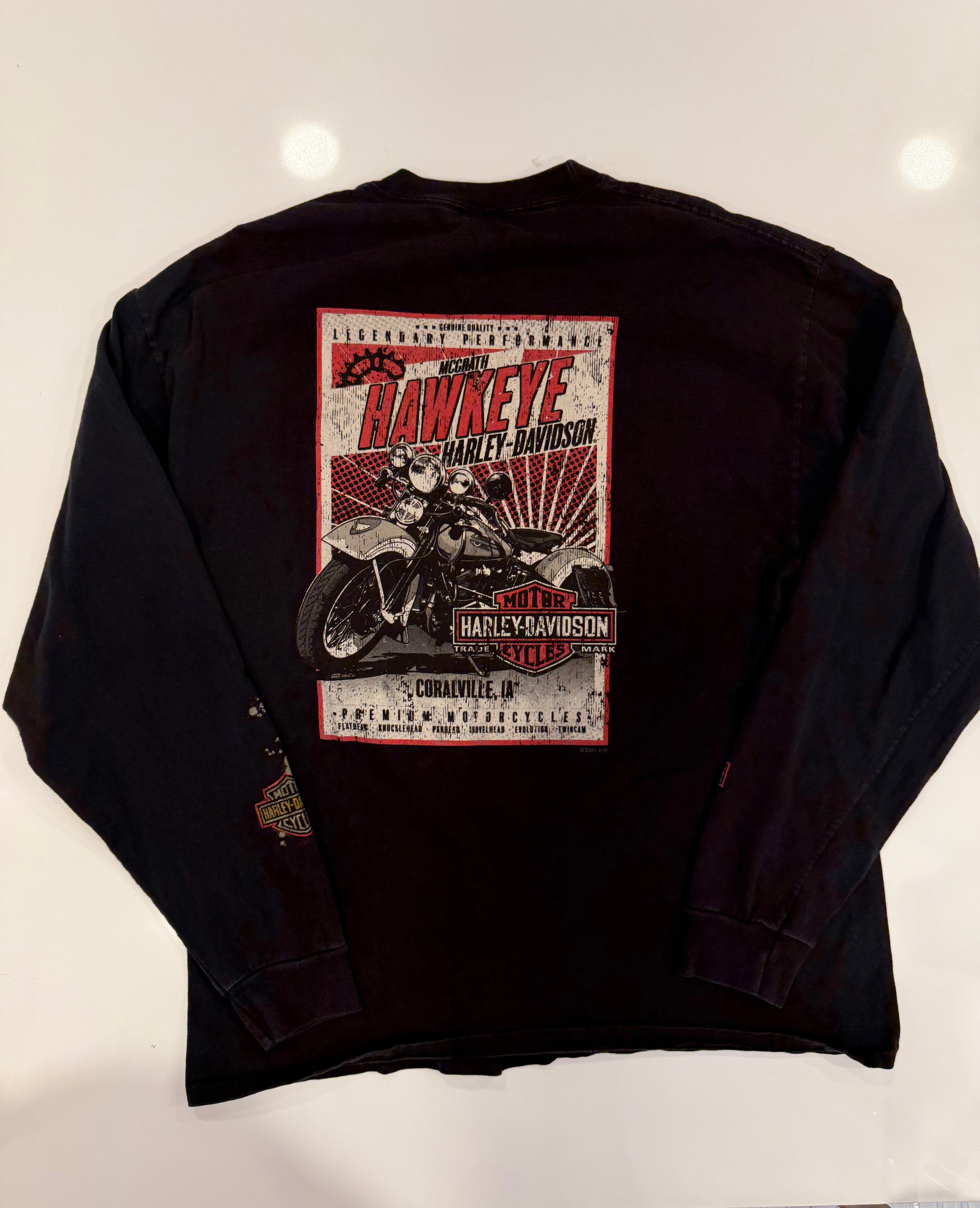 Coralville IA bat wings long sleeve.