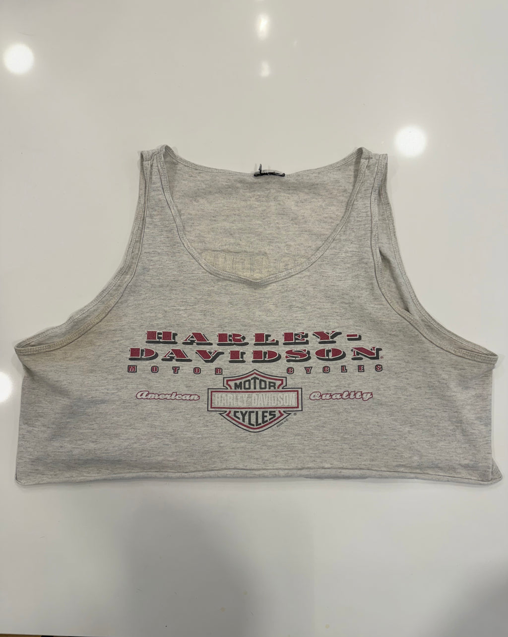 Mississippi light grey cropped tank