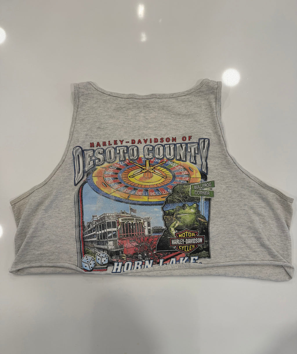 Mississippi light grey cropped tank