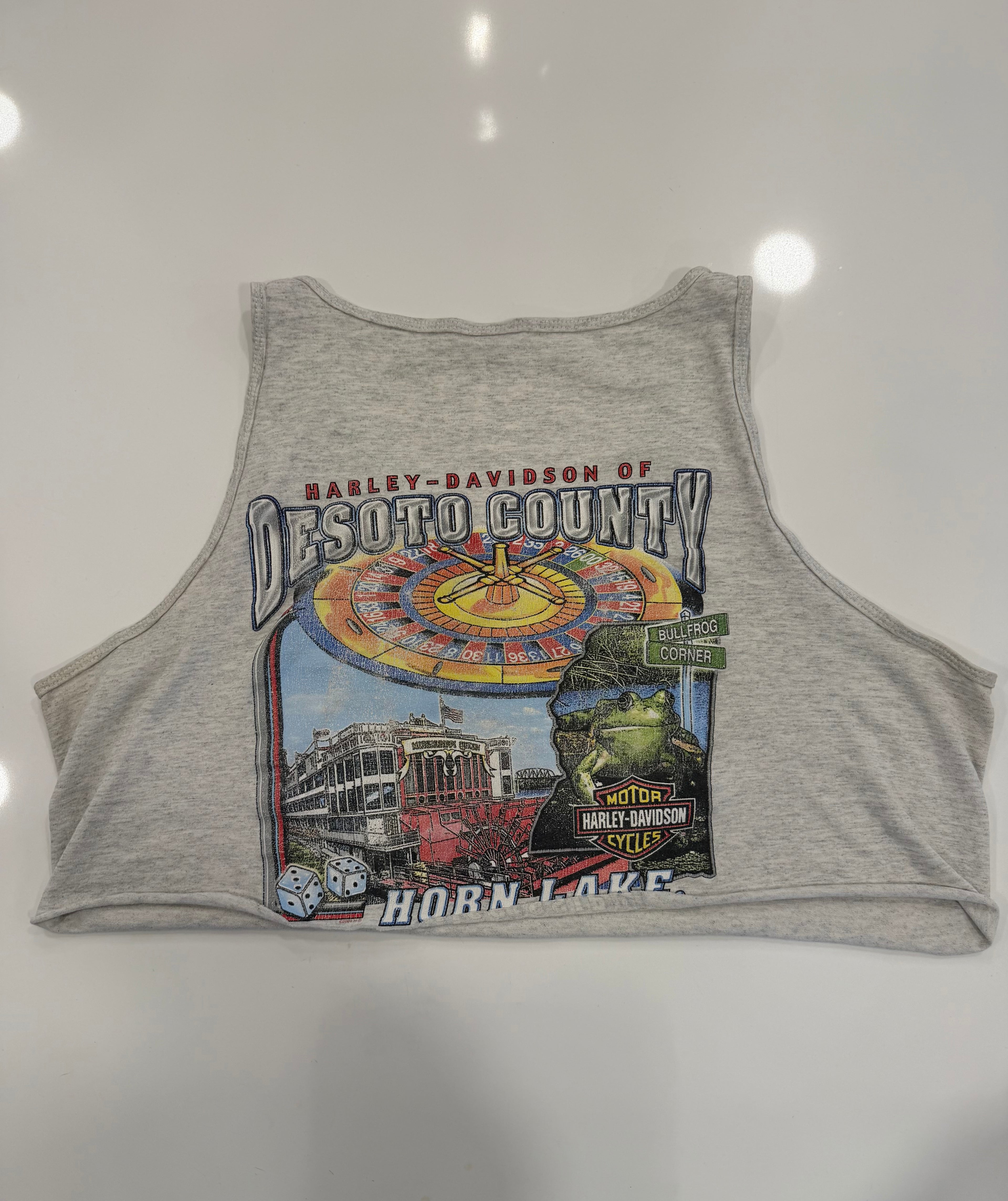 Mississippi light grey cropped tank