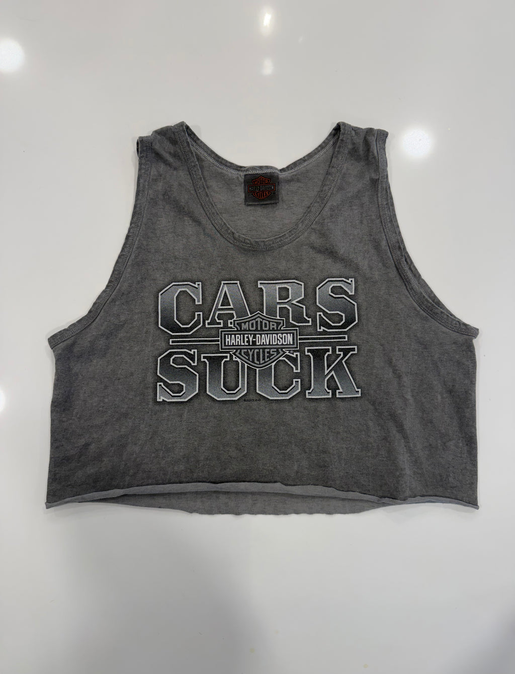Cars suck Montana cropped tank