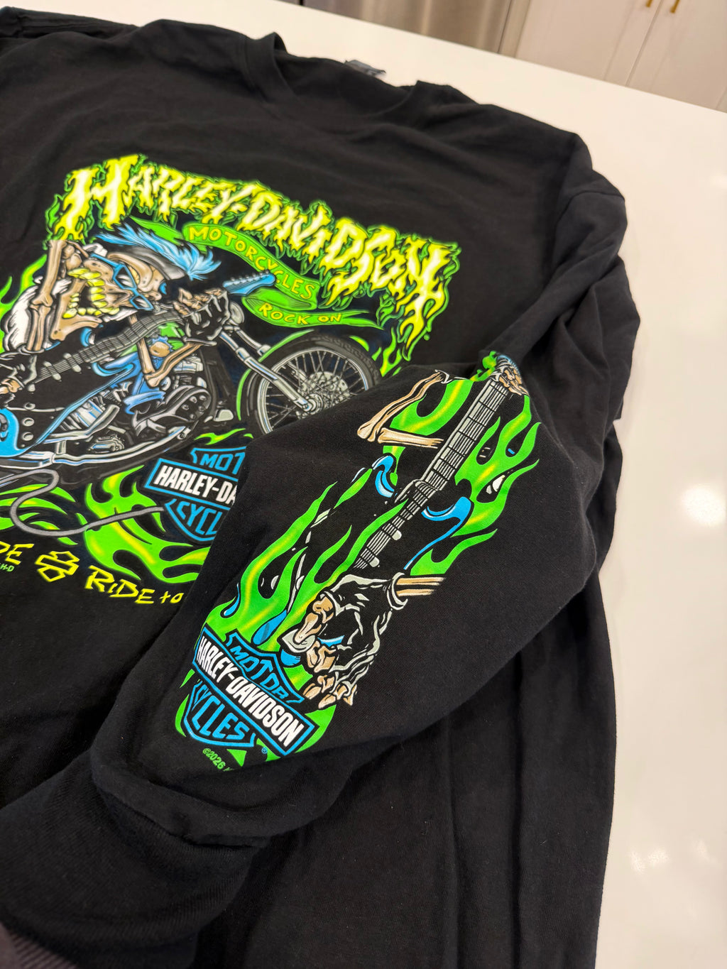 Neon rockstar skeleton long sleeve